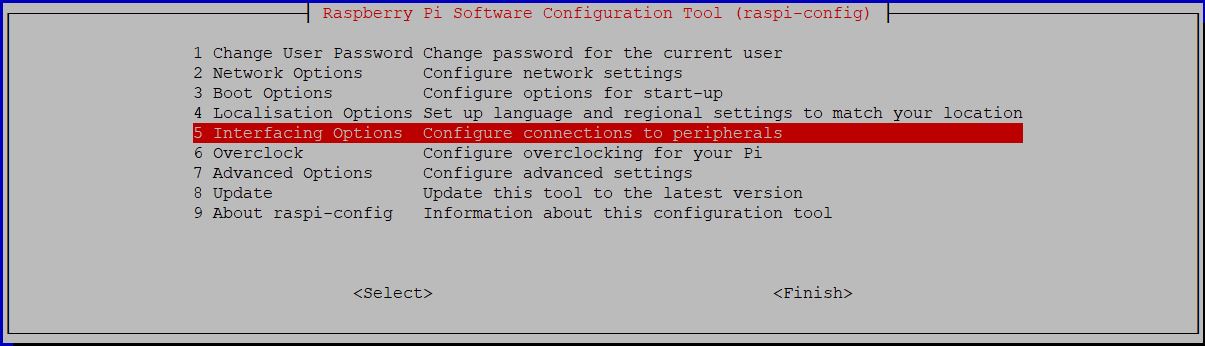 Raspi-configuration window